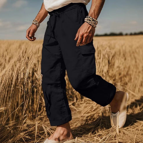 Herren Cargo-Hose Vielseitig Mit Verstellbarem Bund - BerlinGlamour