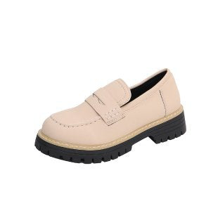 Damen Slipper Mokassin Lederoberfläche Rutschfest Moderne