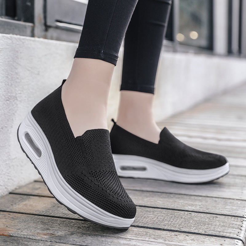 Damen Sneaker Bequem Luftpolster Schuhe Komfort