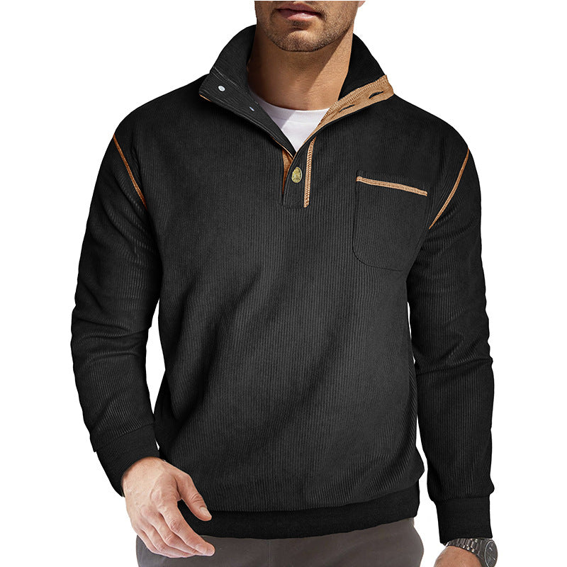 Herren Stepppullover Modern Kragen Elegante Männerpullover