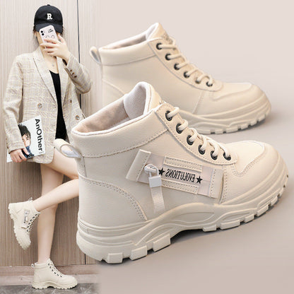 Damen Sneaker Hoch Schaft Robust Sohle Modisch - BerlinGlamour