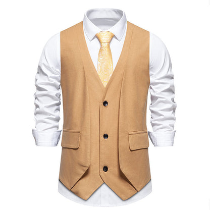 Herren Weste Modern Elegant mit Taschen