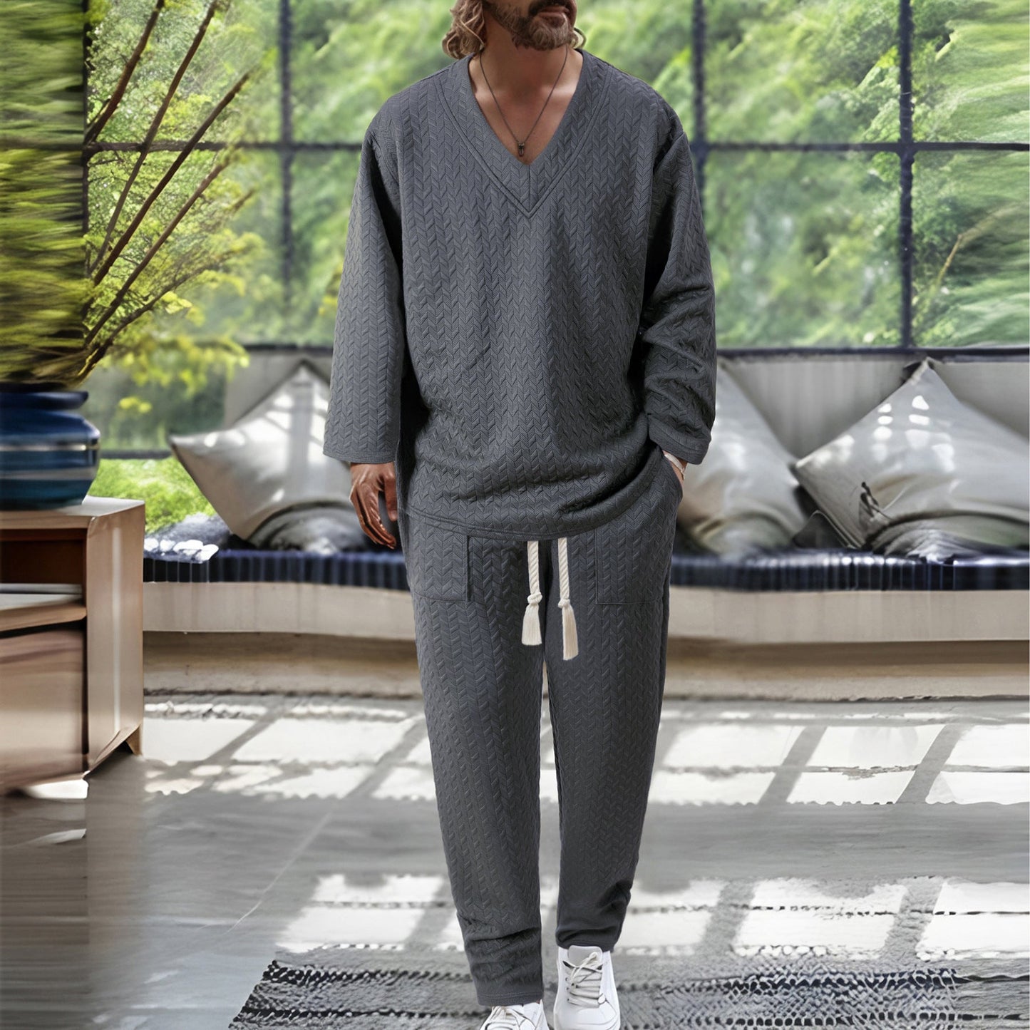 Herren Strickanzug Bequem Elegant Modern