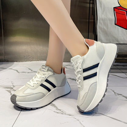 Damen Plateausneaker Sportlich Atmungsaktiv Mit Dämpfung