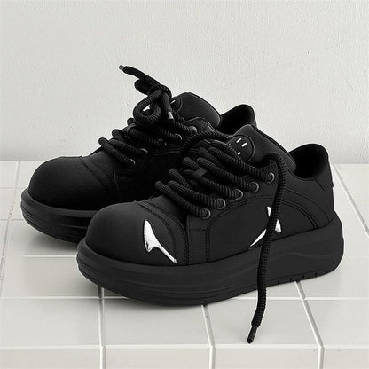 Damen Sneaker Hochmodisch mit dicker Sohle und Dekoration - BerlinGlamour