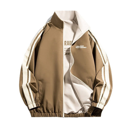 Herren Sportjacke Übergangsjacke mit Kontraststreifen Modern