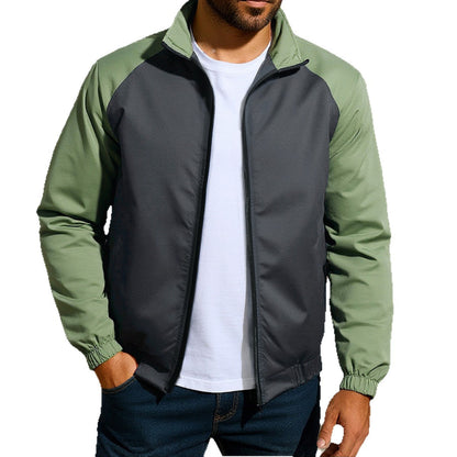 Herren Funktionsjacke Leicht Wasserabweisend Stehkragen