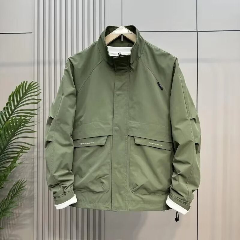 Herren Wetterjacke Multifunktionsjacke Winddicht mit Kragen - BerlinGlamour