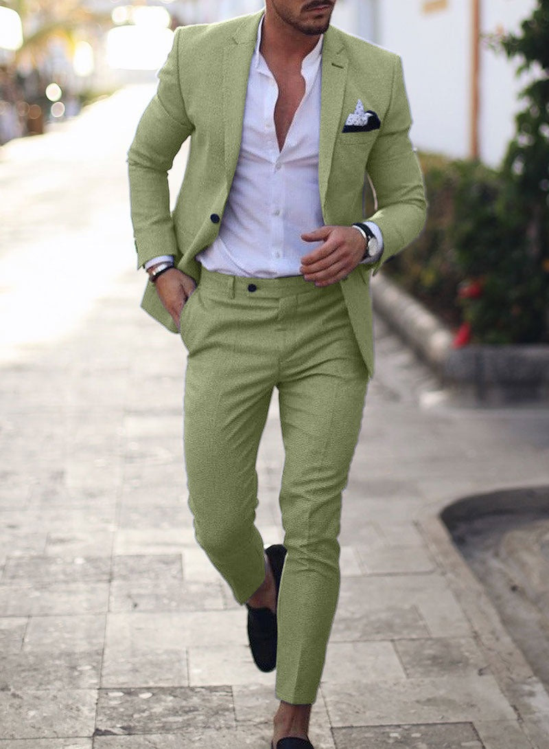 Herrenanzug Zweiteilig Slim Fit Business Anzug