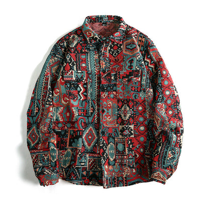 Herren Hemd Patchwork Urban Style Modern