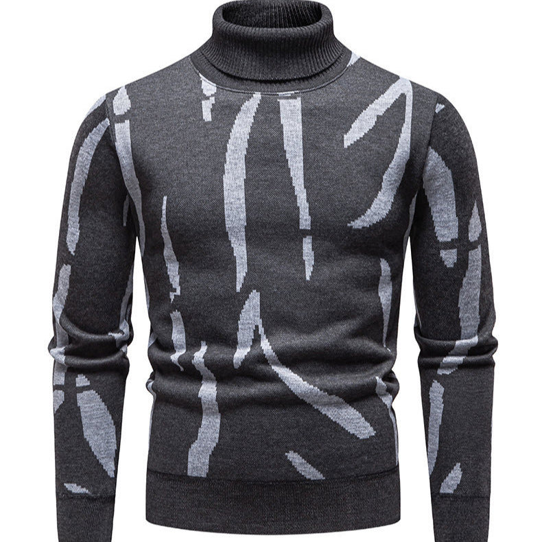 Herren Rollkragenpullover Modern Auffälliges Muster
