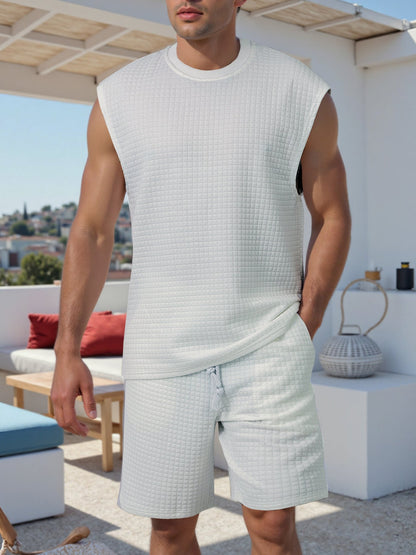 Herren Kurzarm Set Atmungsaktiv Sportlich Casual