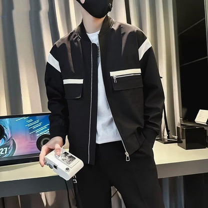 Herren Bomberjacke Sportlich Modern Mit Taschen