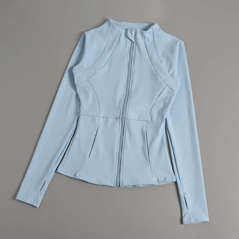 Damen Fitnessjacke Leicht Reißverschluss Sportjacke