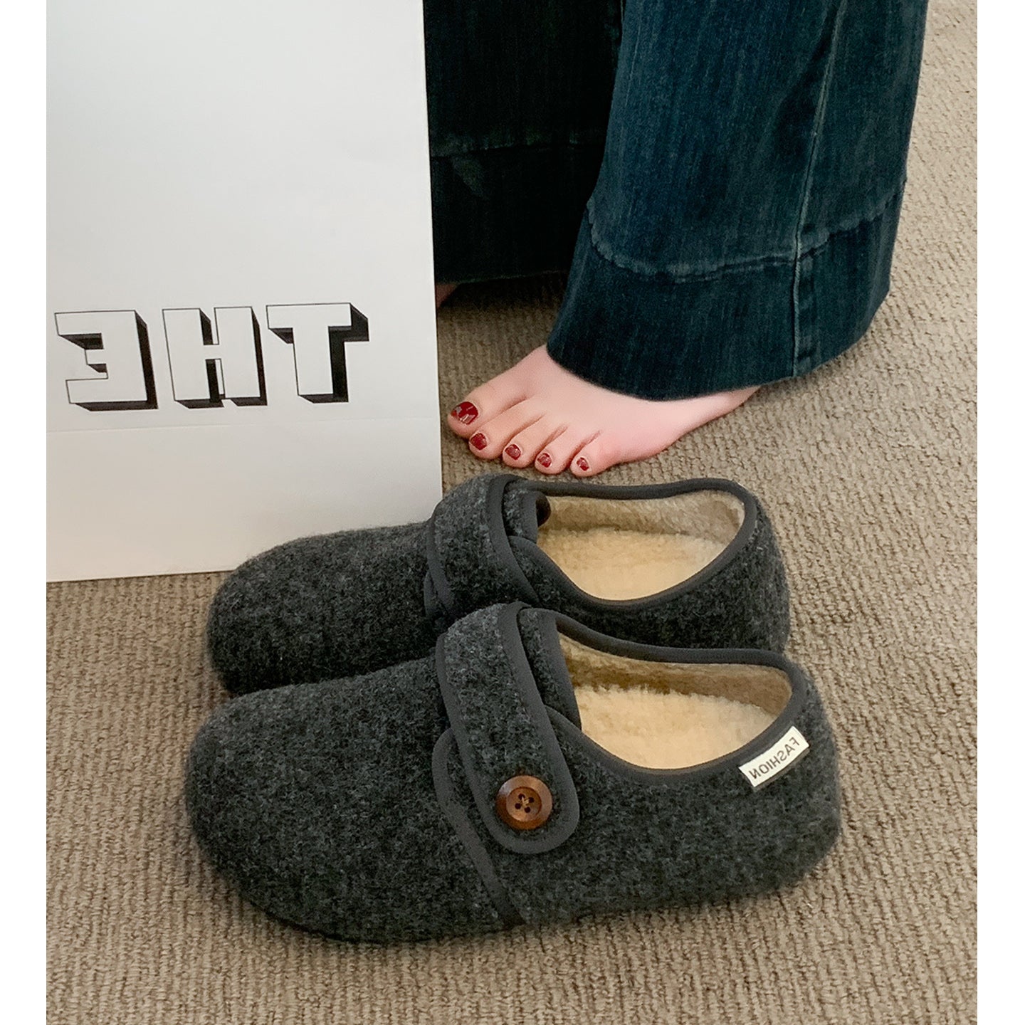 Damen Fleece Clogs Warm Bequem Rutschfest - BerlinGlamour
