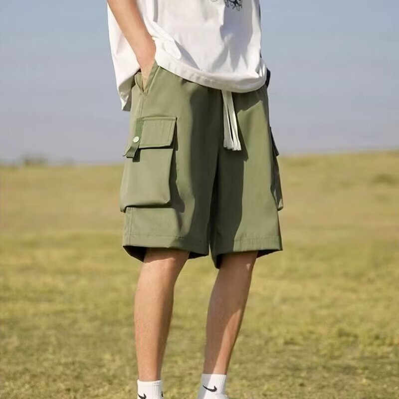 Herren Cargo-Shorts Bequem Mit Vielen Taschen Elastisch