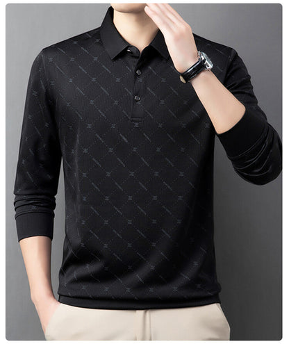 Herren Poloshirt Langarm Atmungsaktiv Modern
