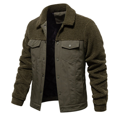 Herren Jeansjacke Gefüttert Warm Modern