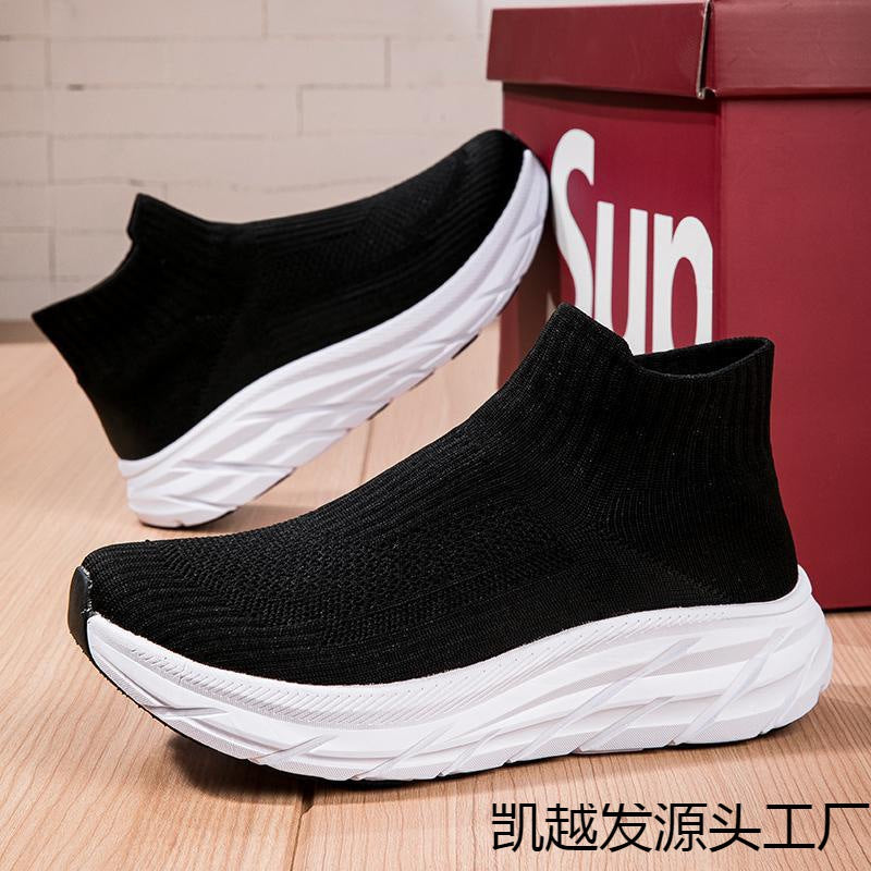 Damen Sneaker Strick Bequem Flexibler Laufsohlen