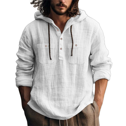 Herren Kapuzenpullover Lässig Mit Taschen Grau