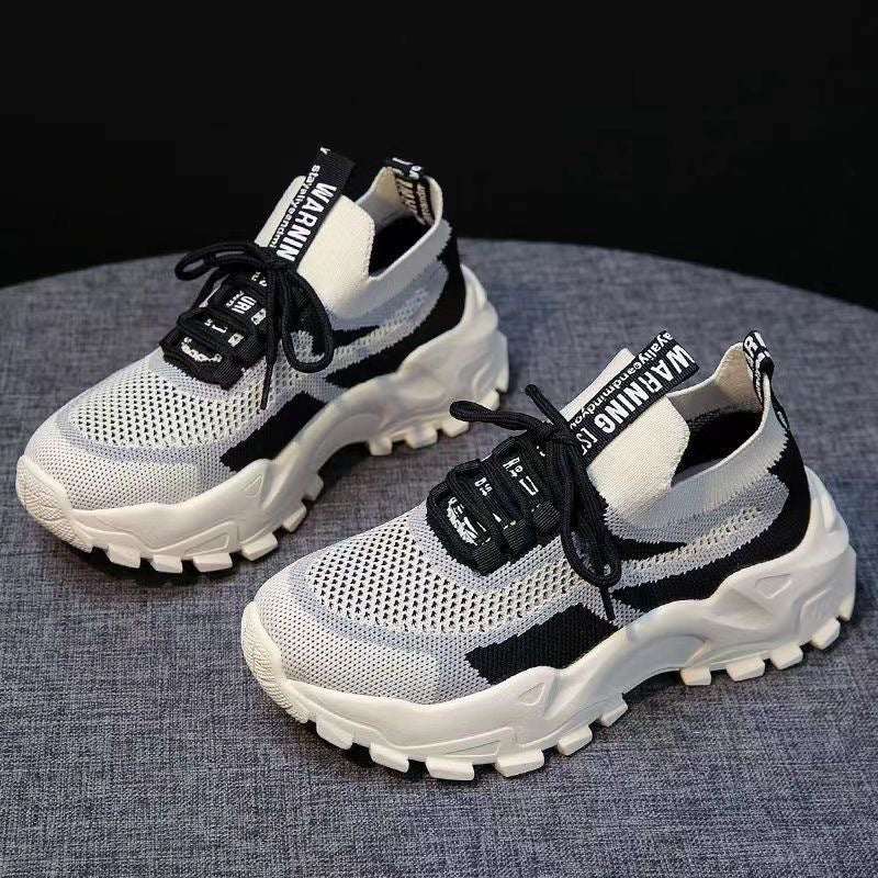 Damen Laufschuhe Atmungsaktiv mit dicken Sohlen