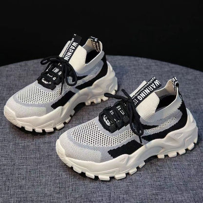 Damen Laufschuhe Atmungsaktiv mit dicken Sohlen