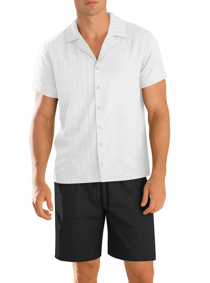 Herren Kurzarmhemd Slim Fit Modern Berlin Stil