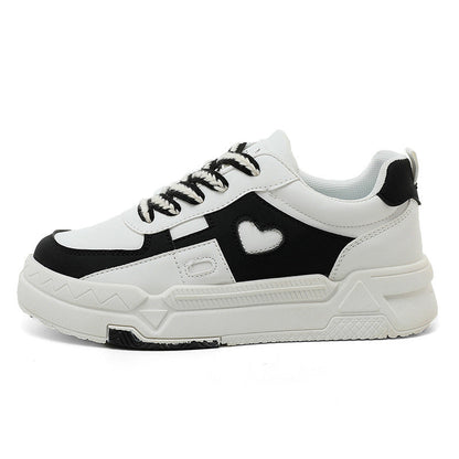 Damen Sneaker Modisch Herz Applikation Robust