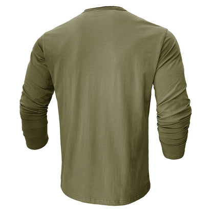 Herren Langarmshirt Sportlich Rundhals Modern