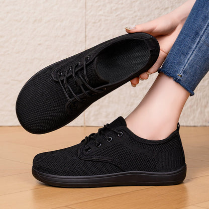 Damen Sneaker Atmungsaktiv Elastisch Leder Schuhe