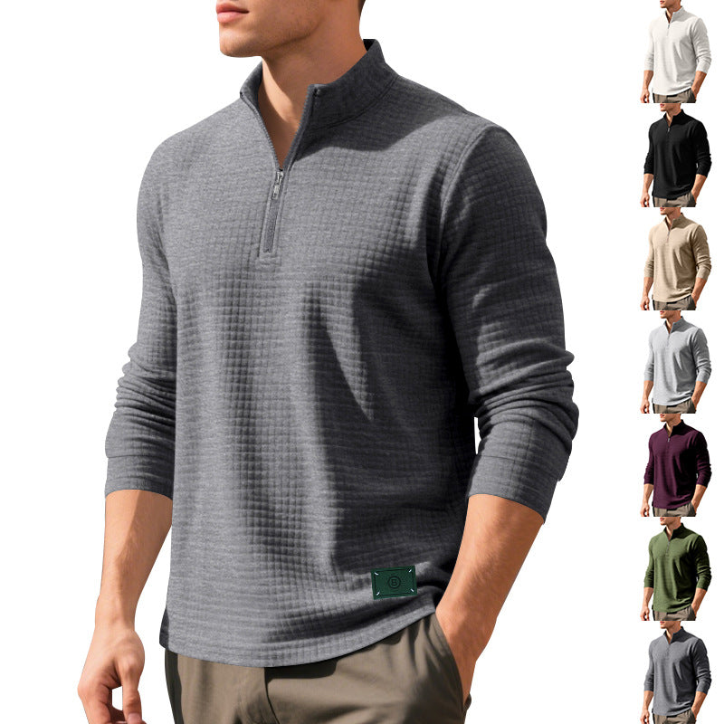 Modischer Herren Pullover Hochkragen Reißverschluss Elegant - BerlinGlamour