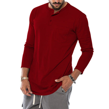 Ein moderner Langarm-Henley-Shirt für den Online-Shop sollte heißen: Langarm-Henley-Shirt mit modischem Knopfverschluss und praktischer Brusttasche BerlinGlamour 

Ich werde ihn