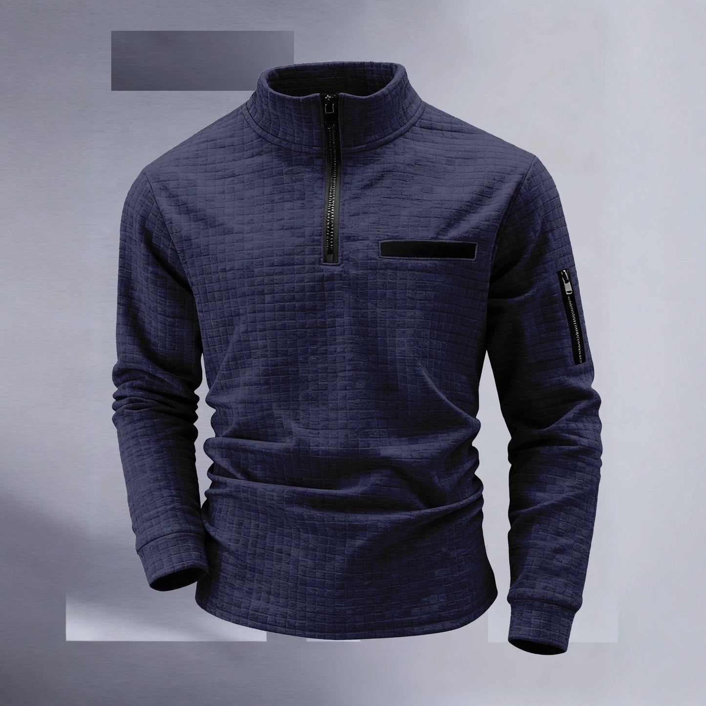 Herren Pullover Stehkragen Modern Glamour Style