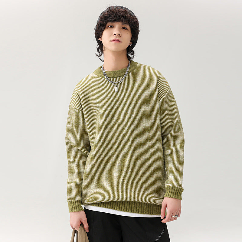 Grobstrickpullover Herren Großkaromodell Bequem