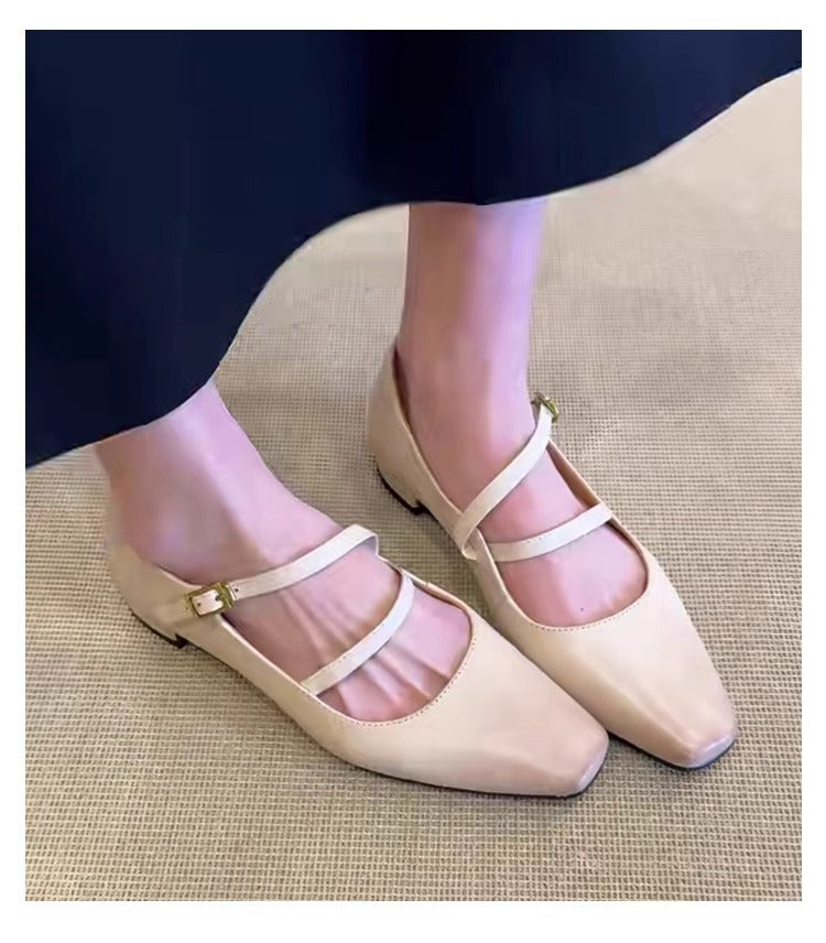 Damen Slingback Schuhe Elegant Schnalle Komfort