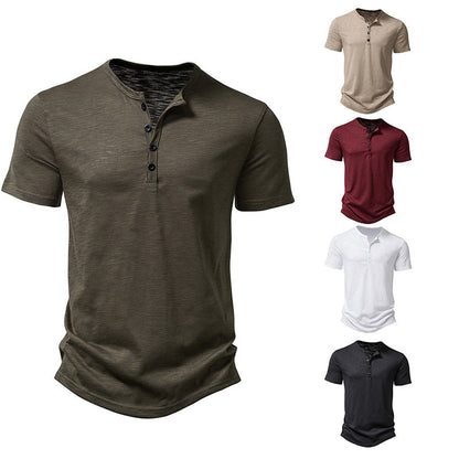 Herren Kurzarm-Shirt klassisches Knopfdesign Modern Berlin