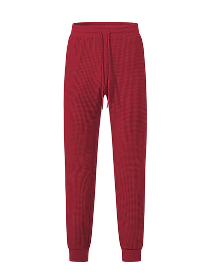 Bequeme Jogginghose Herren Waffelstruktur Grau Komfort