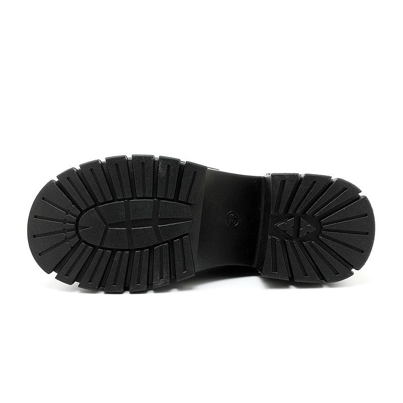Damen Loafers Chunky Schnalle Modisch Bequem