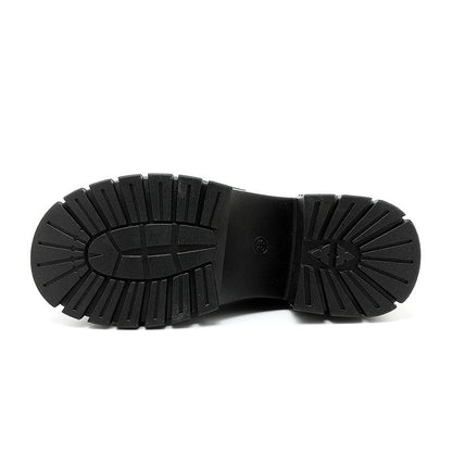 Damen Loafers Chunky Schnalle Modisch Bequem
