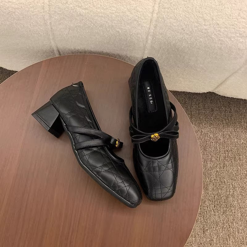 Damen Ballerinas Elegantes Design mit Riemchen