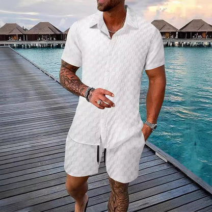 Herren-Hemd Lässig mit Shorts Set Sommer Berlin