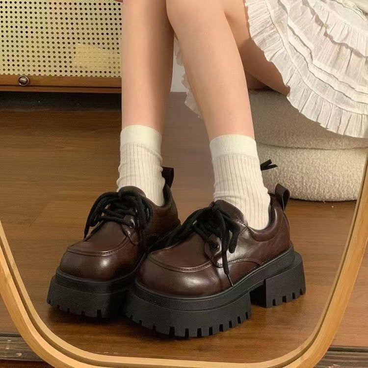 Damen Stiefel Chunky Schnürschuhe Rutschfest Modern