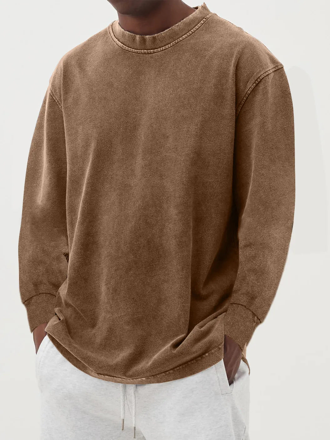 Bequemer Herren Pullover Oversized Baumwolle
