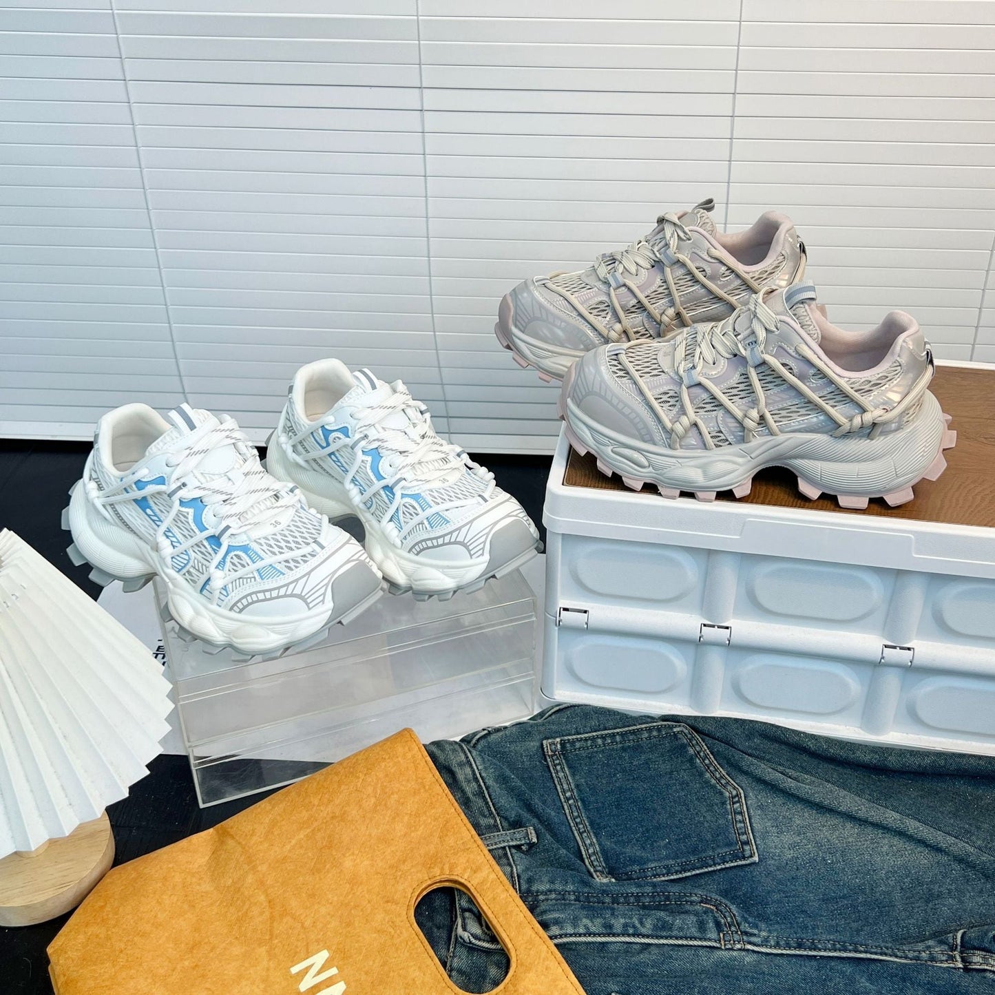Damen Trail-Sneaker Laufschuhe Atmungsaktiv Rutschfest