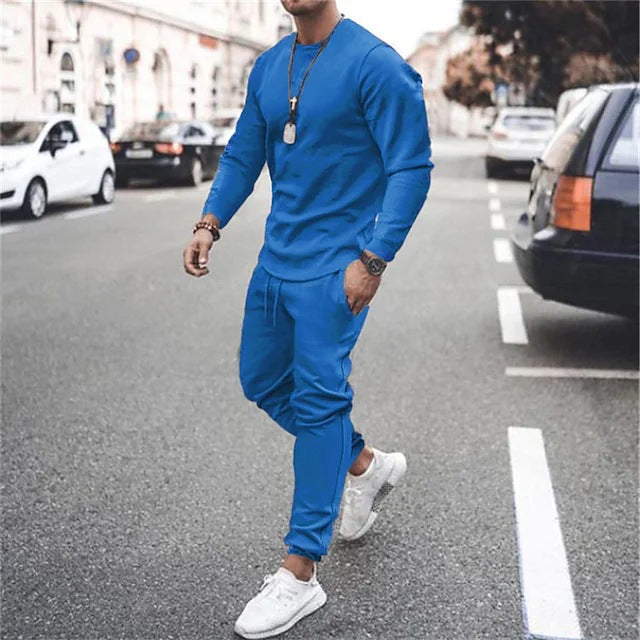 Herren Lounge-Anzug Sportlich Bequem Flexibler Bund