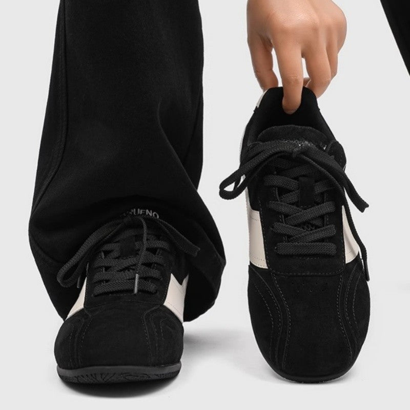Damen Sneaker Sportlich Robust Wildleder Sohle