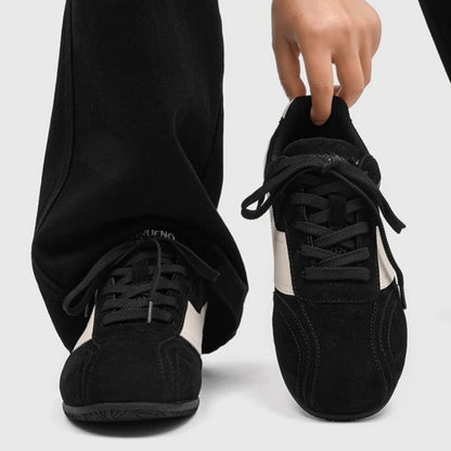 Damen Sneaker Sportlich Robust Wildleder Sohle