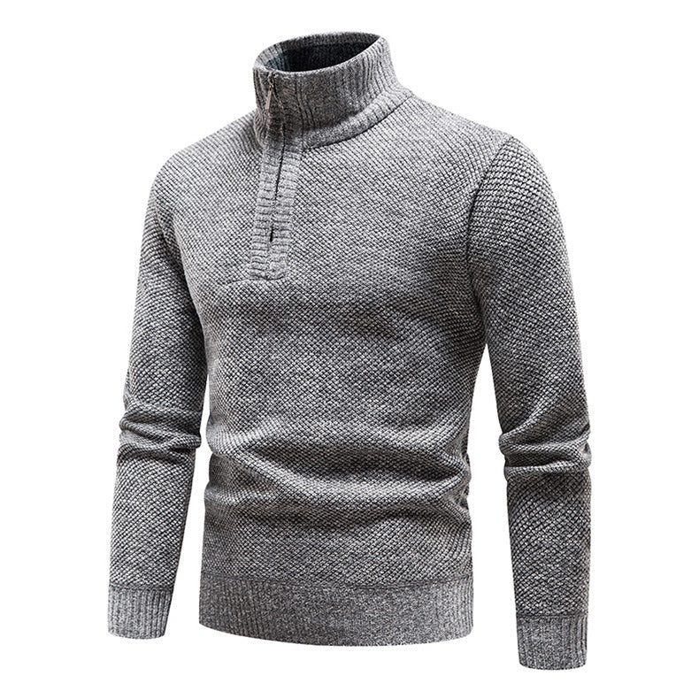 Herren Pullover Stehkragen Hochwertig Baumwolle Modern