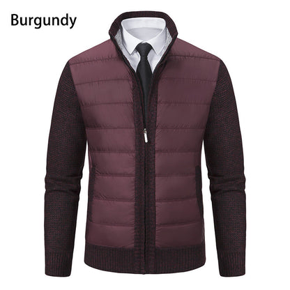 Herren Übergangsjacke Gefüttert Warm Hochkragen Modern