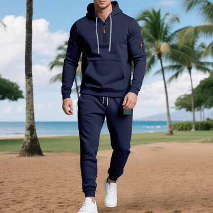 Herren Sweatset Sportlich mit Taschen und Kordelzug